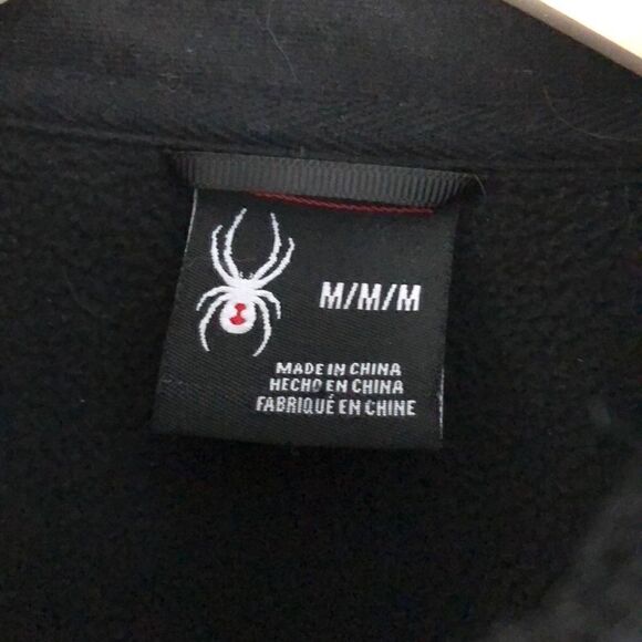 Spyder Full Zip Core Sweater Jacket Black Gray - Picture 3 of 7